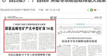 廣西地礦局:鎢礦探尋引領,戰略性礦產勘查結碩果 廣西地礦局鎢礦勘查結果公告