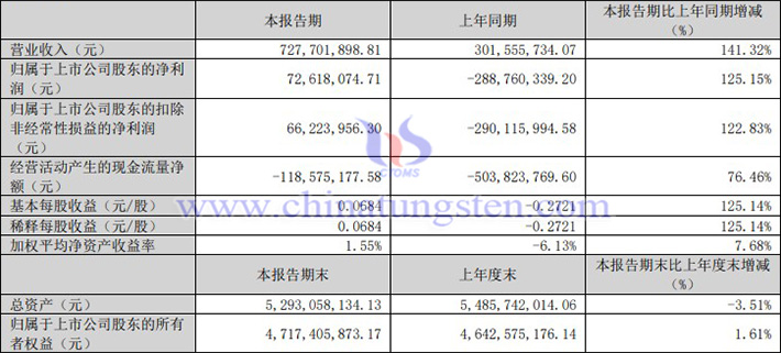 中國稀土2025年第一季度業績圖片